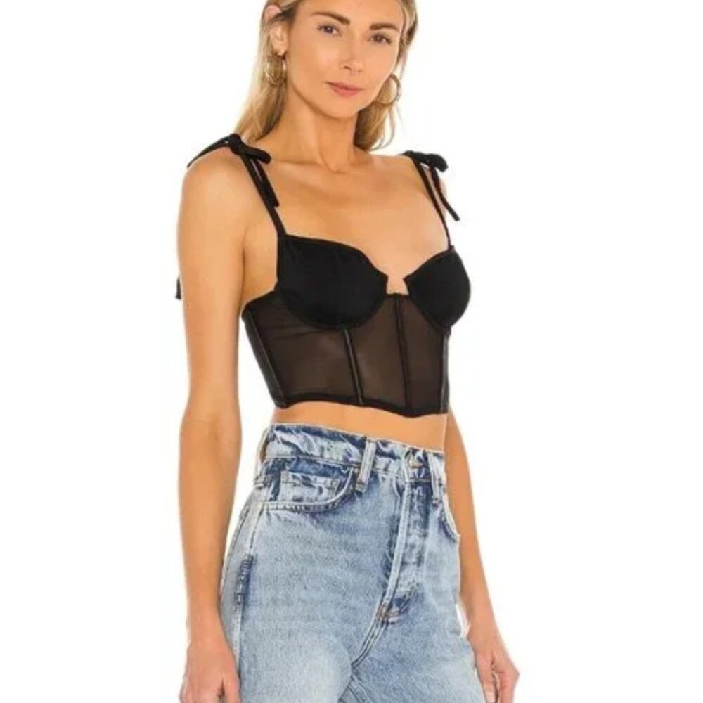 KAT THE LABEL Femme Bustier in Black Small Women's Strapless Corset